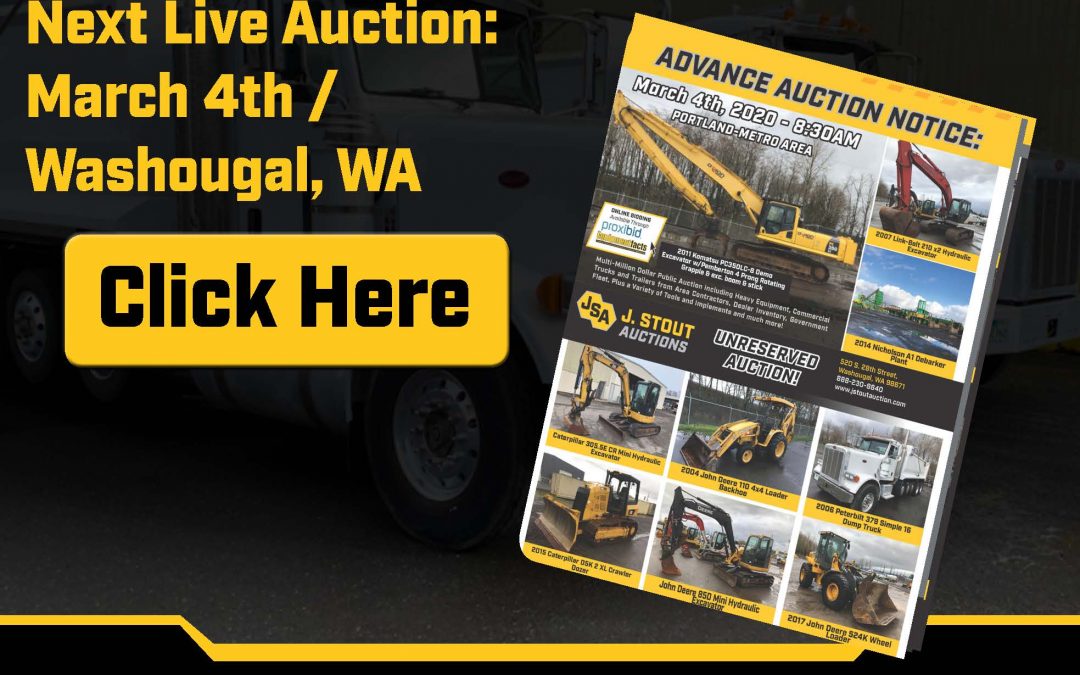 J. Stout Auctions’ Releases Electronic Brochure for March 4th Auction